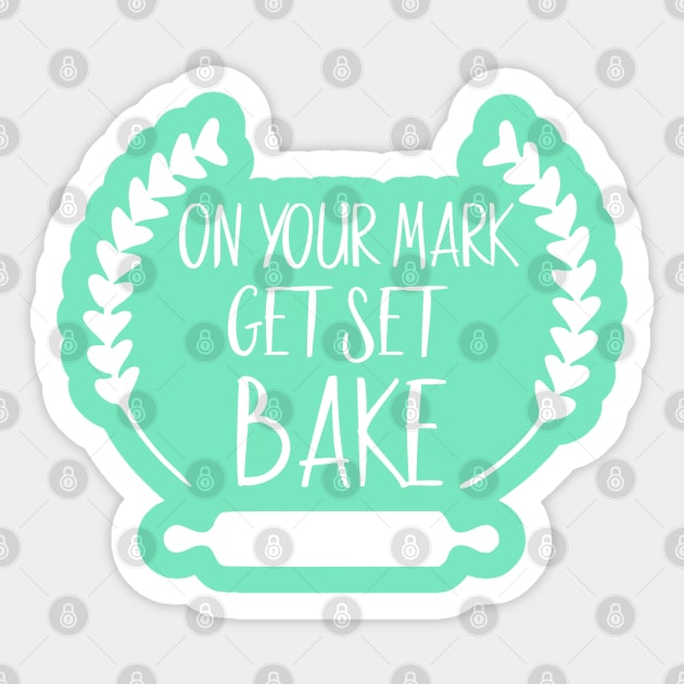 Get set, Bake - great british baking Sticker by FreckledBliss